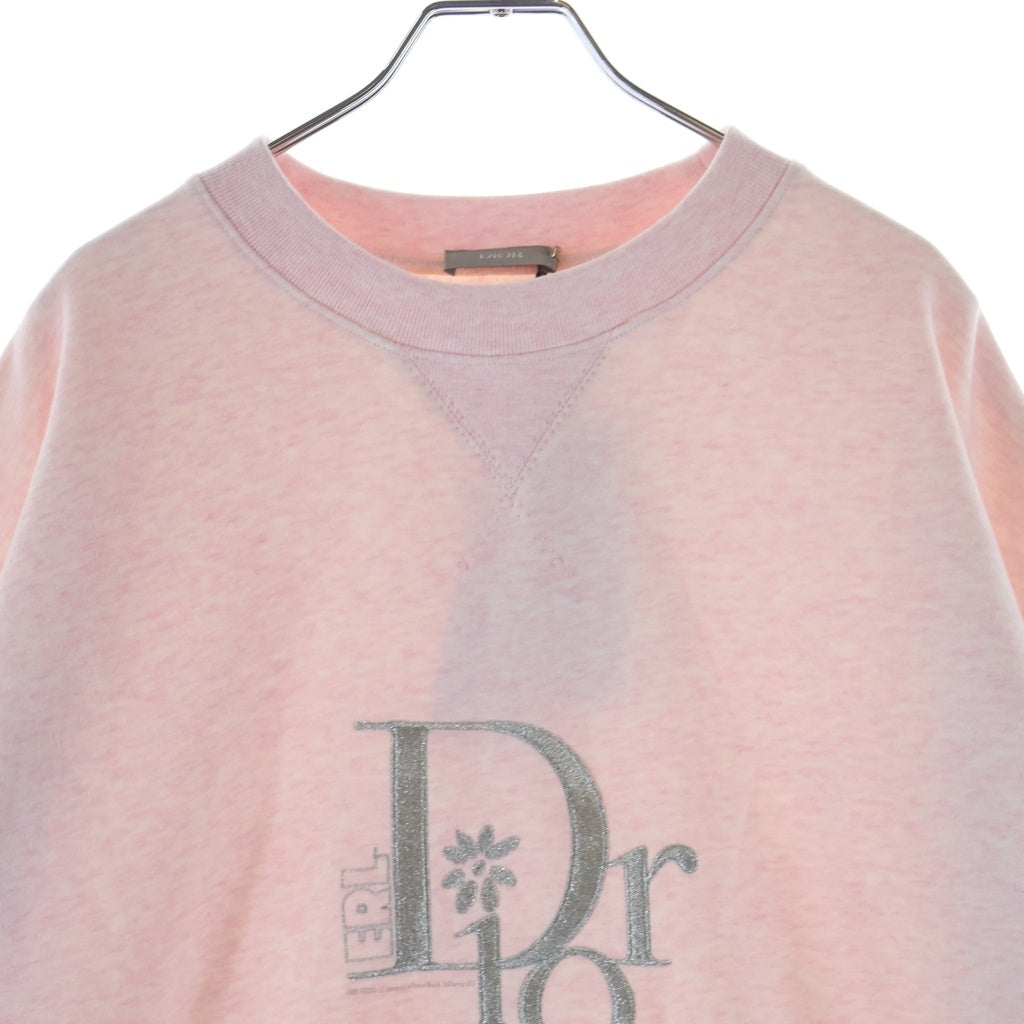 DIOR(ディオール) 23SS ×ERL Sweatshirt ロゴ刺繍 クルーネックスウェットトレーナー ピンク 313J674A0815