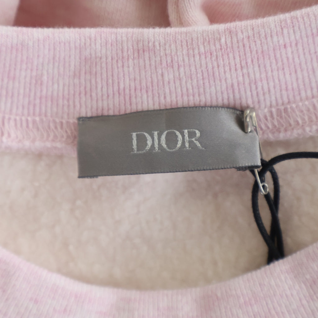 DIOR(ディオール) 23SS ×ERL Sweatshirt ロゴ刺繍 クルーネックスウェットトレーナー ピンク 313J674A0815