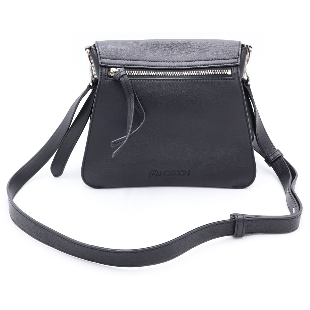 J.W.ANDERSON(ジェー ダブリュー アンダーソン) Disc Leather Crossbody Bag ディスク クロスボディ レザーバッグ ショルダーバッグ ブラック レディース