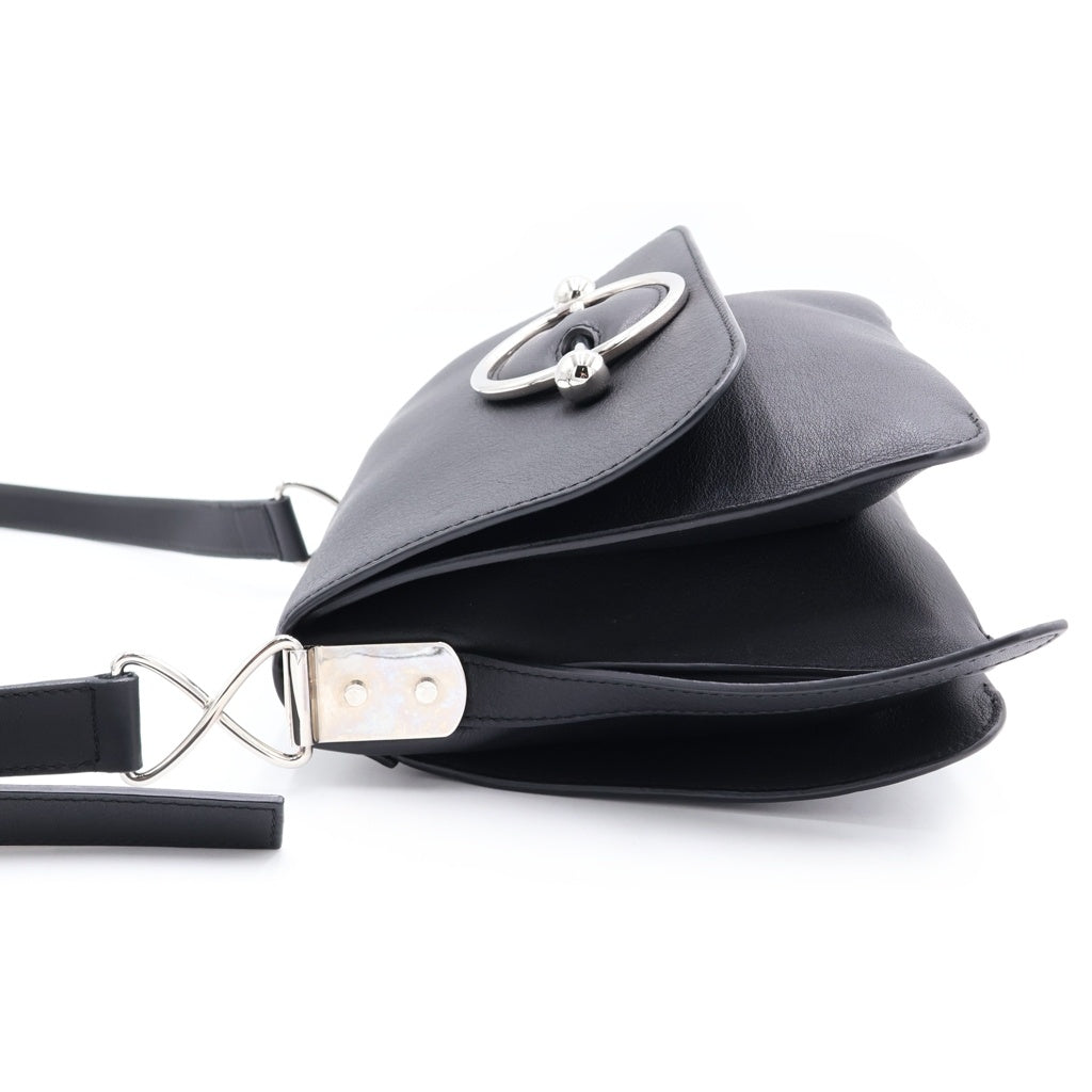 J.W.ANDERSON(ジェー ダブリュー アンダーソン) Disc Leather Crossbody Bag ディスク クロスボディ レザーバッグ ショルダーバッグ ブラック レディース