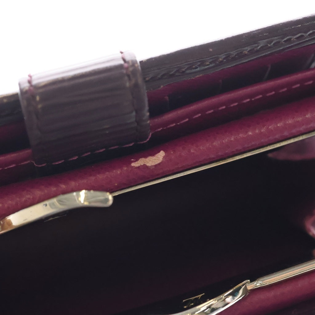 LOUIS VUITTON(ルイヴィトン) エピ ポルトフォイユ ヴィエノワ がま口 レザーウォレット 2つ折り財布 ブラウン M6364K レディース
