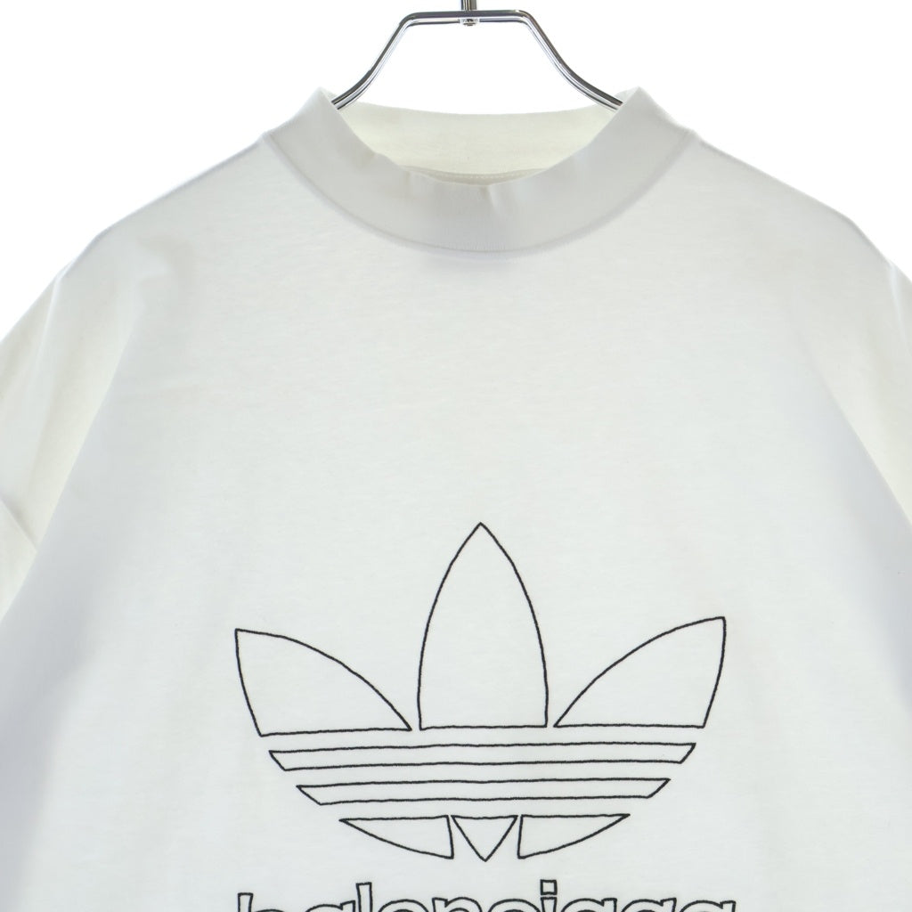 BALENCIAGA(バレンシアガ) 23SS ×adidas アディダス ロゴ刺繍 クルーネック 半袖Tシャツ 723976 TNVN8 ホワイト
