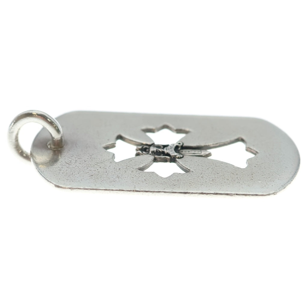 CHROME HEARTS(クロムハーツ) D TAG LRG CROSS DAGG カットアウトクロスダガー ラージドッグタグネックレストップ