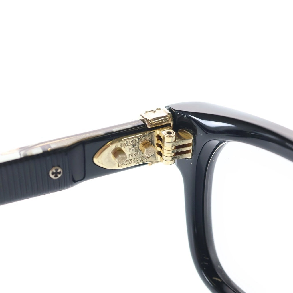 CHROME HEARTS(クロムハーツ) PEN 15 CHクロスフレーム ウェリントンサングラス 眼鏡 アイウェア ブラック/ゴールド