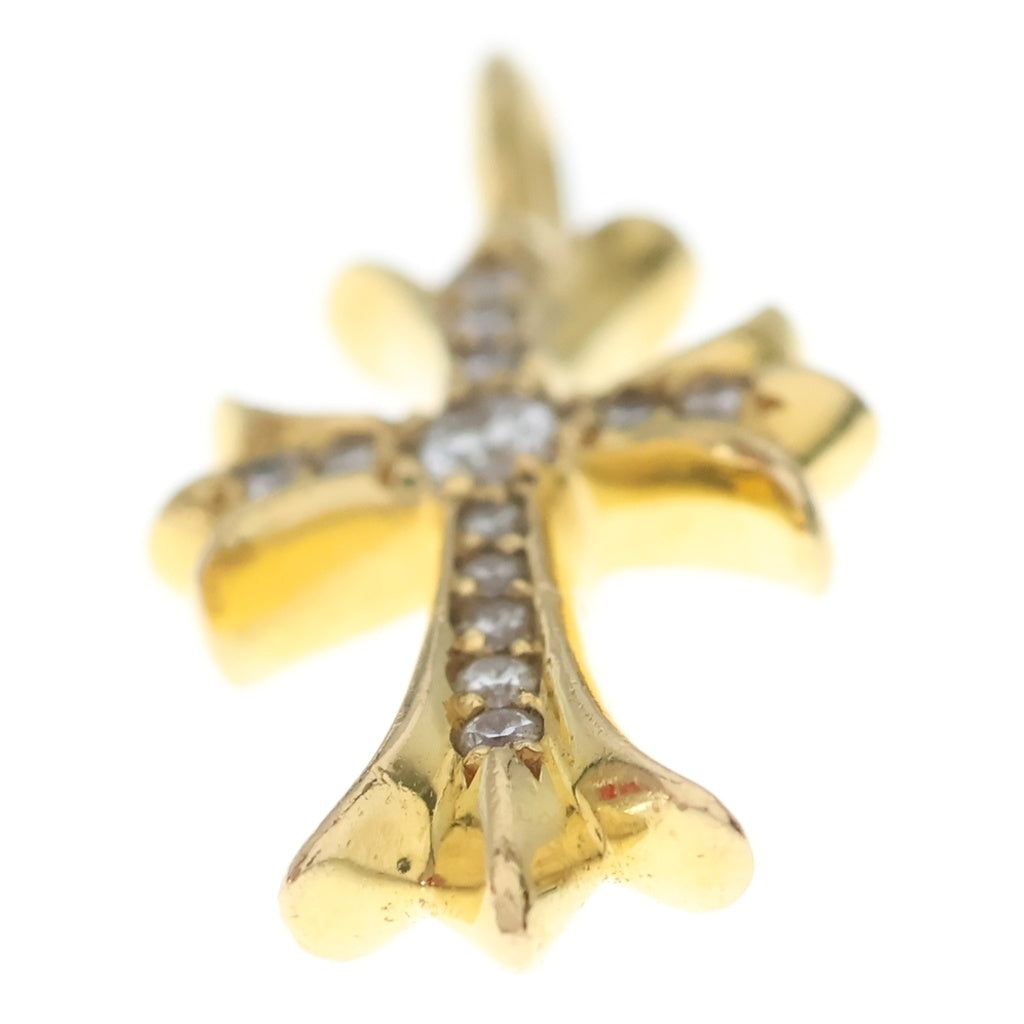 CHROME HEARTS(クロムハーツ) 22K TNY CRSF P/DIA タイニーファットクロス PAVEダイヤ ペンダントトップ ゴールドBCA033