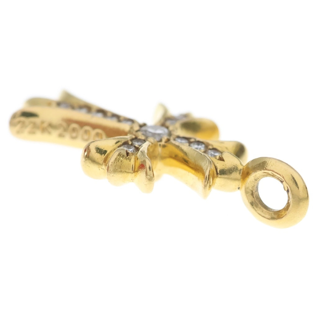 CHROME HEARTS(クロムハーツ) 22K TNY CRSF P/DIA タイニーファットクロス PAVEダイヤ ペンダントトップ ゴールドBCA033