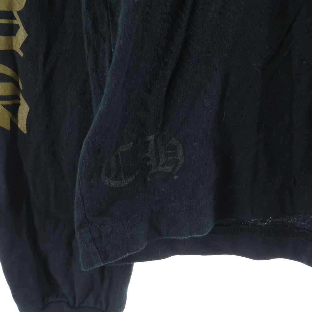 CHROME HEARTS(クロムハーツ) NECK LOGO TEEネックロゴ 長袖Tシャツ カットソー クルーネック ブラック