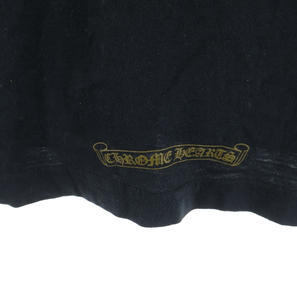CHROME HEARTS(クロムハーツ) NECK LOGO TEEネックロゴ 長袖Tシャツ カットソー クルーネック ブラック
