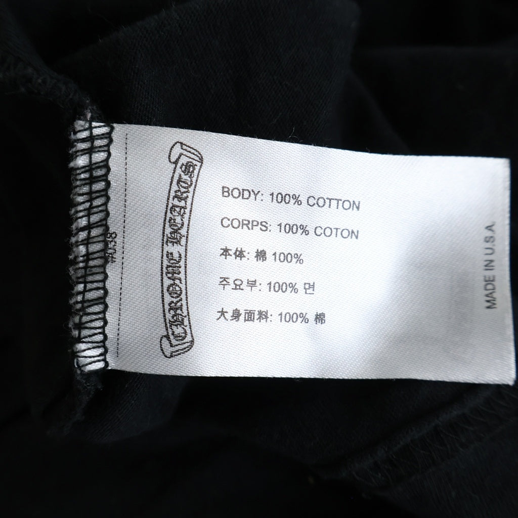 CHROME HEARTS(クロムハーツ) NECK LOGO TEEネックロゴ 長袖Tシャツ カットソー クルーネック ブラック