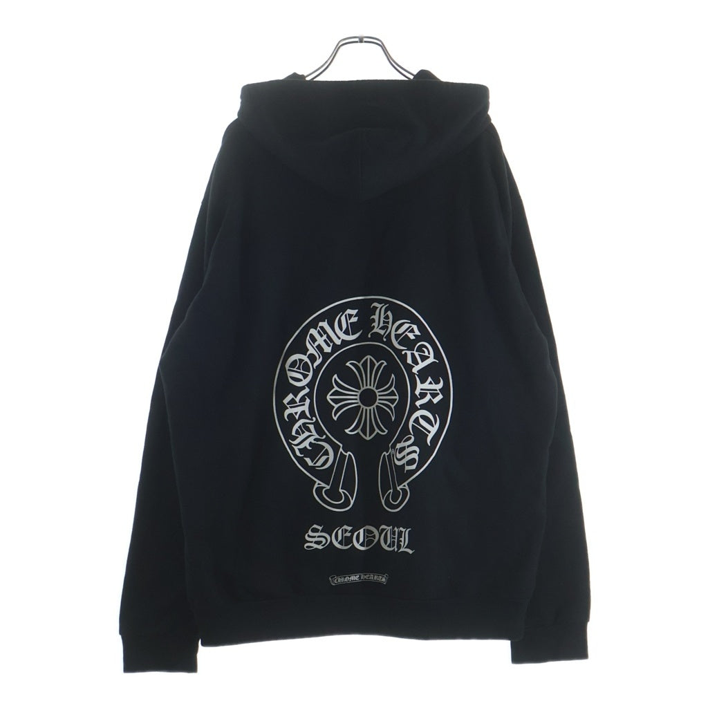 CHROME HEARTS(クロムハーツ) SWTSHRT HD ZIP LTD SEOUL ソウル限定 ホースシュープリント ジップアップスウェットパーカー フーディー ブラック