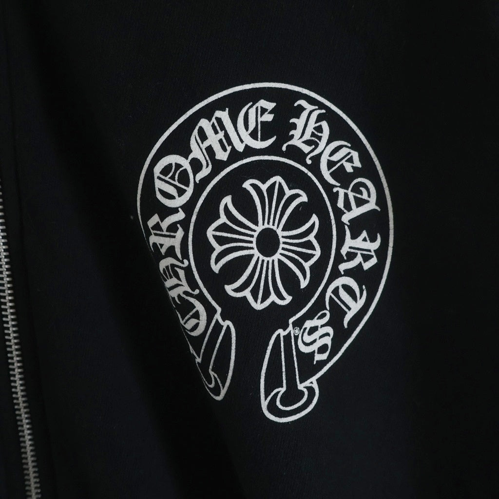CHROME HEARTS(クロムハーツ) SWTSHRT HD ZIP LTD SEOUL ソウル限定 ホースシュープリント ジップアップスウェットパーカー フーディー ブラック