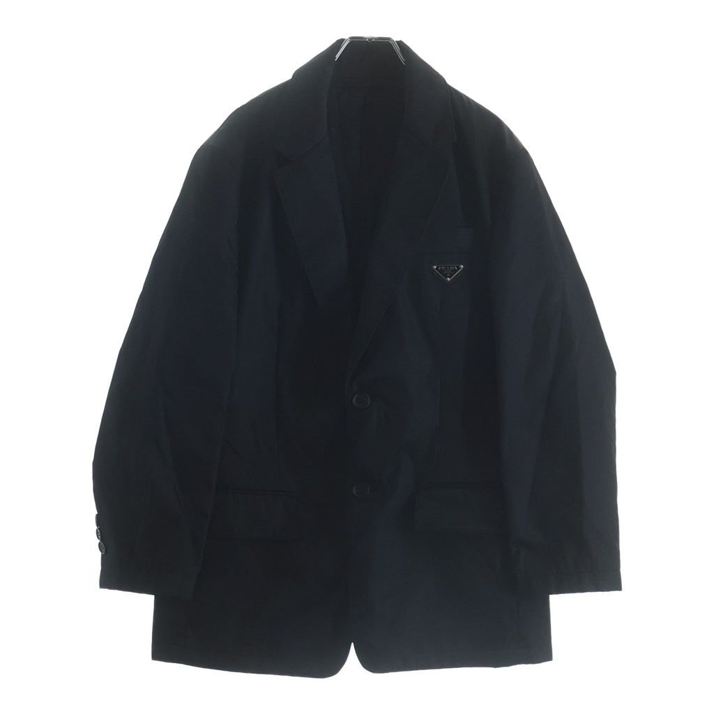 PRADA(プラダ) Re-Nylon Tailored Jacket リナイロン トライアングルロゴ 2B テーラードジャケット ブラック SD099