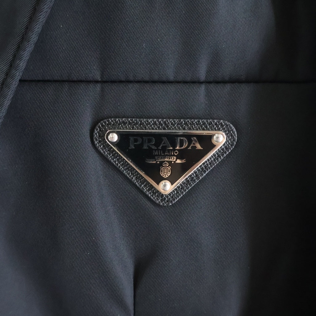 PRADA(プラダ) Re-Nylon Tailored Jacket リナイロン トライアングルロゴ 2B テーラードジャケット ブラック SD099