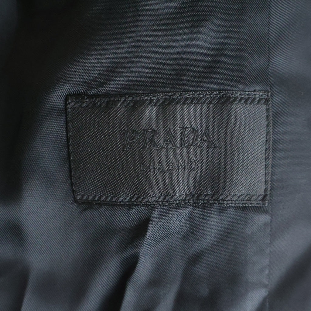 PRADA(プラダ) Re-Nylon Tailored Jacket リナイロン トライアングルロゴ 2B テーラードジャケット ブラック SD099