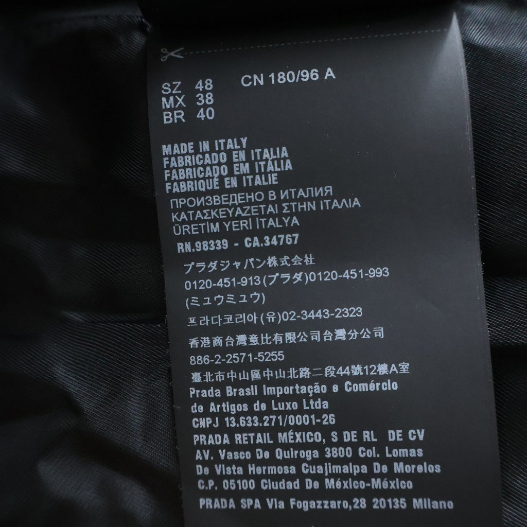 PRADA(プラダ) Re-Nylon Tailored Jacket リナイロン トライアングルロゴ 2B テーラードジャケット ブラック SD099