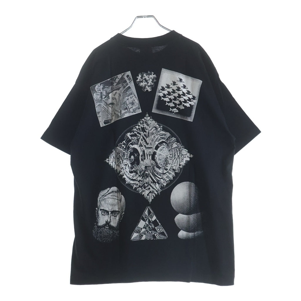 VINTAGE(ヴィンテージ) 90s MC.ESCHER ART PRINTED TSHIRT MCエッシャー マルチ アートプリントTシャツ 半袖カットソー ブラック