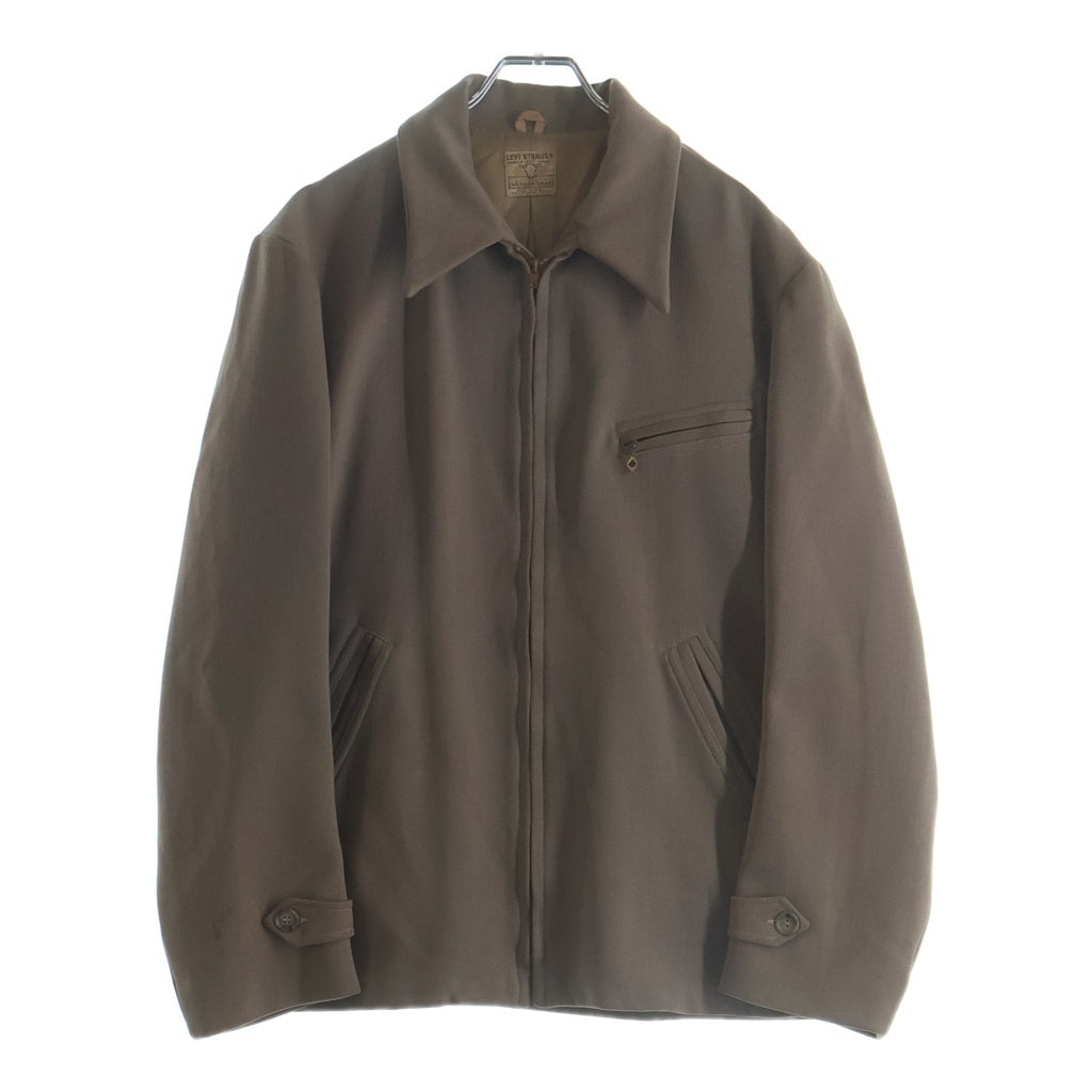 Levi's(リーバイス) 50S ヴィンテージ ショートホーンタグ ジップアップ ギャバジン ブルゾン ジャケット ブラウン