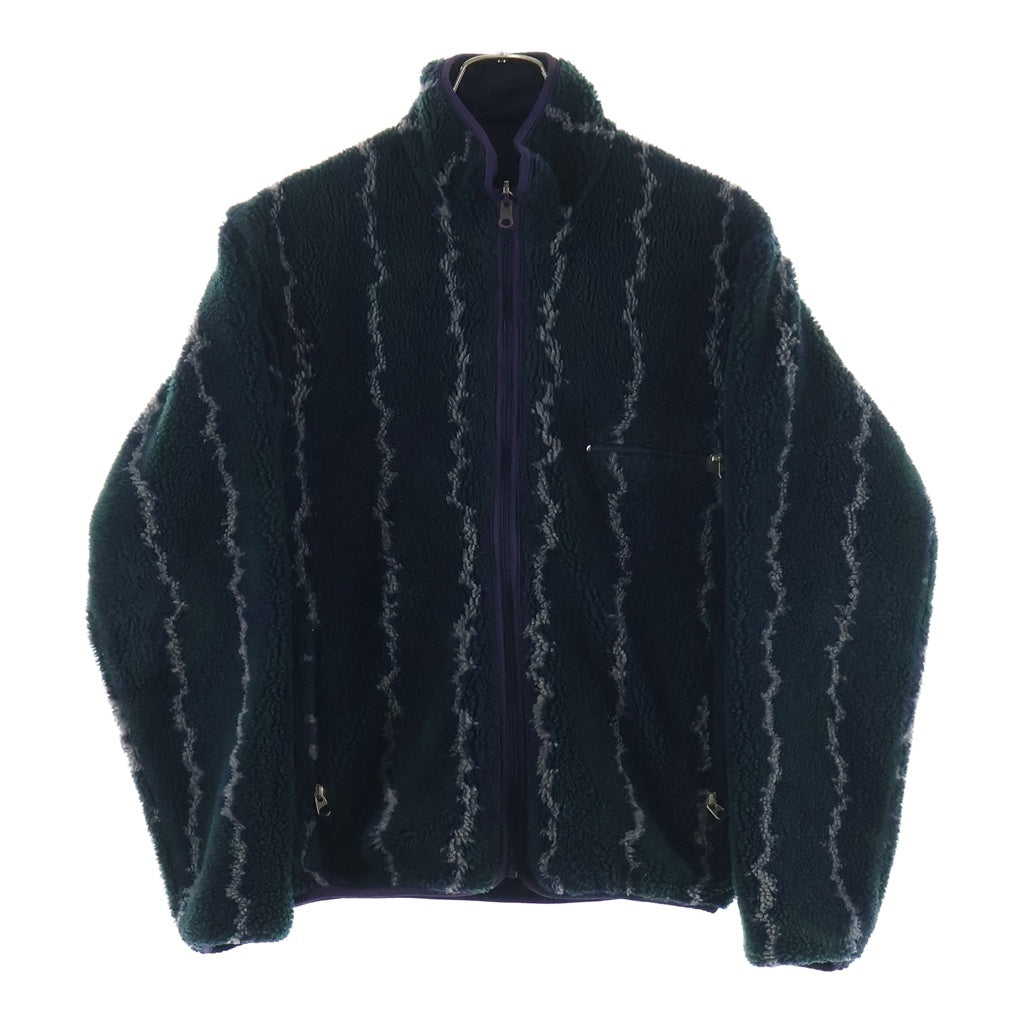 PATAGONIA(パタゴニア) 97AW Patagonia ヴィンテージ サンダー柄 ボア ナイロン リバーシブル ジップアップ グリセードジャケット グリーン/ネイビー