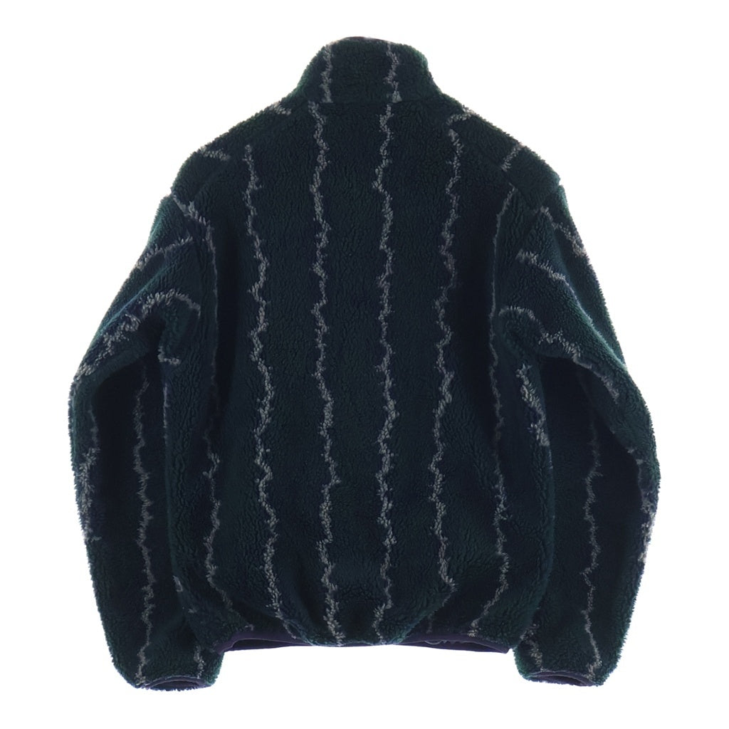 PATAGONIA(パタゴニア) 97AW Patagonia ヴィンテージ サンダー柄 ボア ナイロン リバーシブル ジップアップ グリセードジャケット グリーン/ネイビー