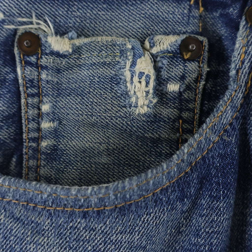 Levi's(リーバイス) 50S 501XX ギャラ入り 紙パッチ BIGE 両面タフ ボタンフライデニムパンツ インディゴ
