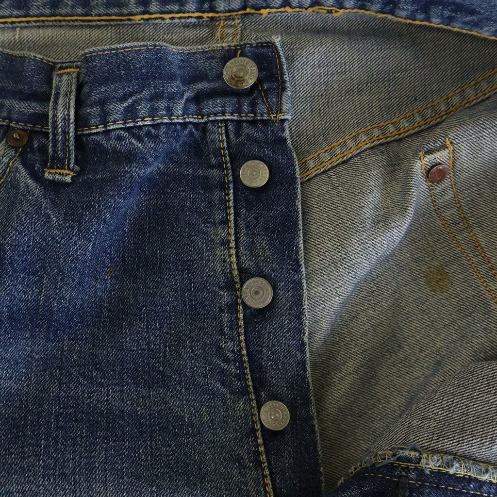 Levi's(リーバイス) 50S 501XX ギャラ入り 紙パッチ BIGE 両面タフ ボタンフライデニムパンツ インディゴ