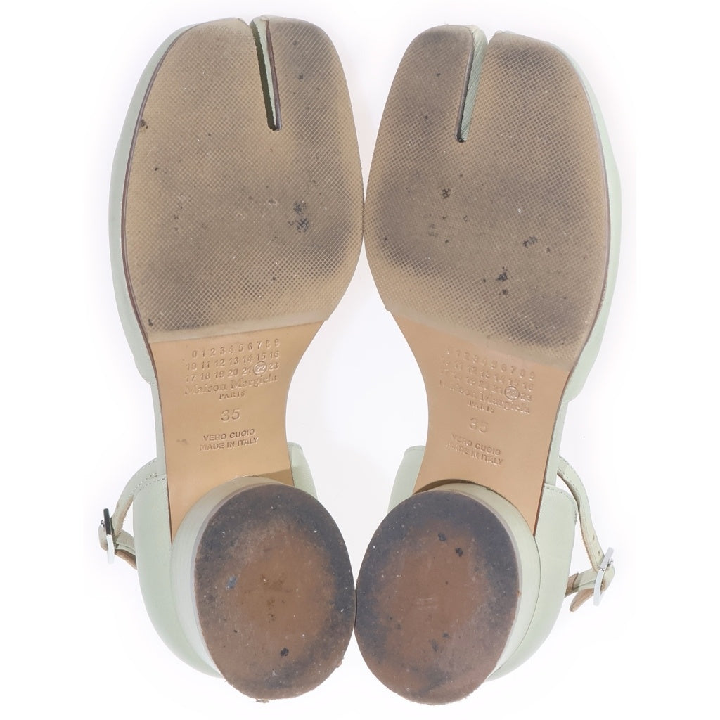 Maison Margiela(メゾンマルジェラ) 21SS Tabi Strap Pumps 足袋 ストラップパンプス ローカットシューズ サンダル グリーン レディース S58WZ0045
