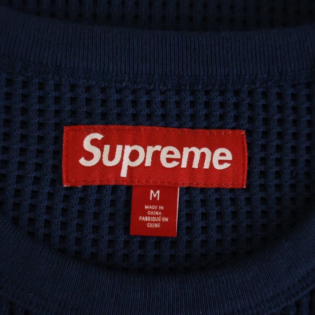 SUPREME(シュプリーム) 25SS Polartec Mesh L/S Football Top Navy ポーラテック メッシュ フットボールシャツ 長袖Tシャツ ネイビー