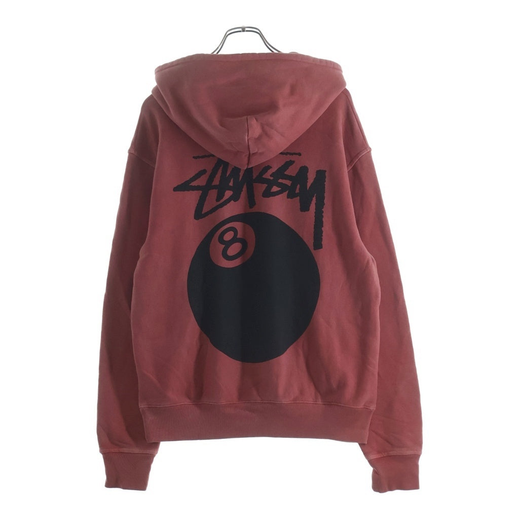 STUSSY(ステューシー) 24AW 8 Ball Pig Dyed Hoodie ピグメントダイ プルオーバースウェットパーカー フーディー ピンク