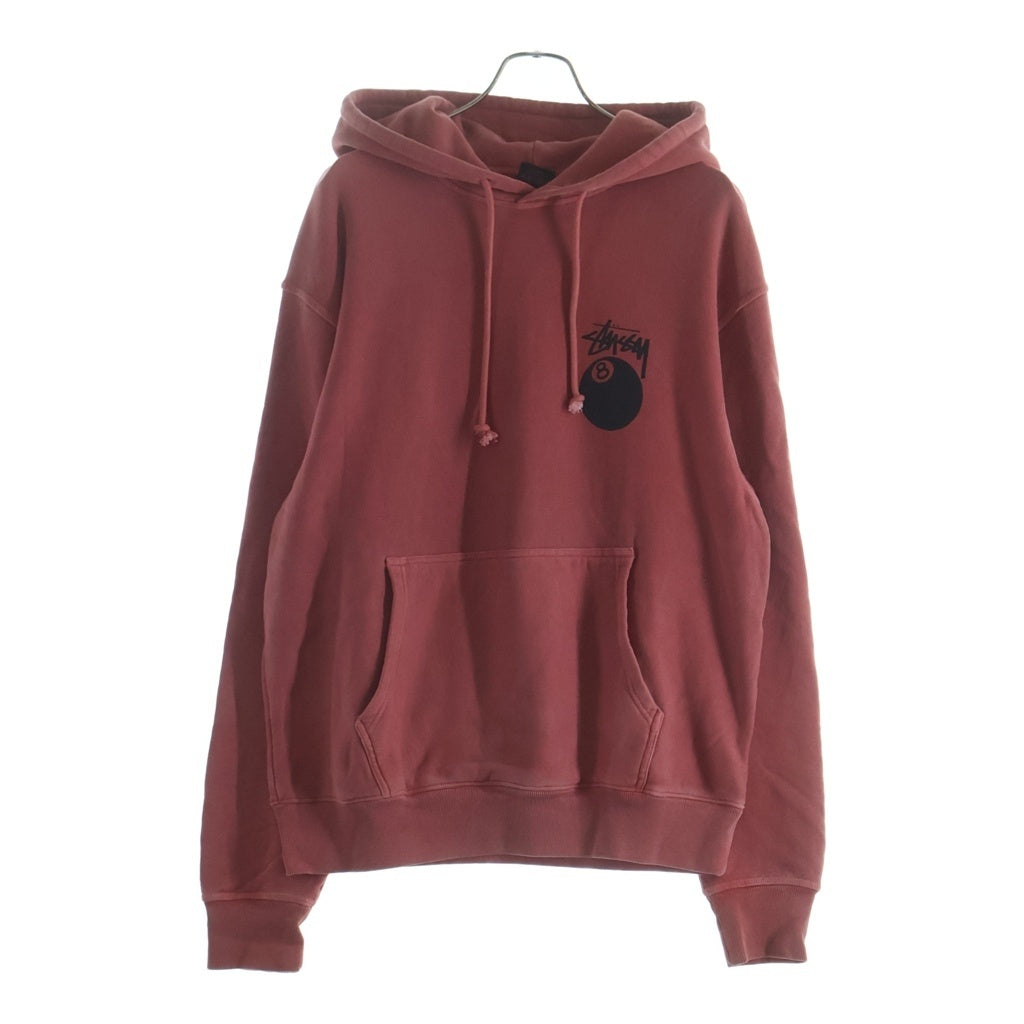 STUSSY(ステューシー) 24AW 8 Ball Pig Dyed Hoodie ピグメントダイ プルオーバースウェットパーカー フーディー ピンク