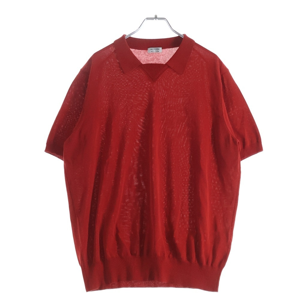 MAATEE&SONS(マーティーアンドサンズ) Polo Sweater (Red) 半袖ニットポロシャツ レッド MT4103-0103