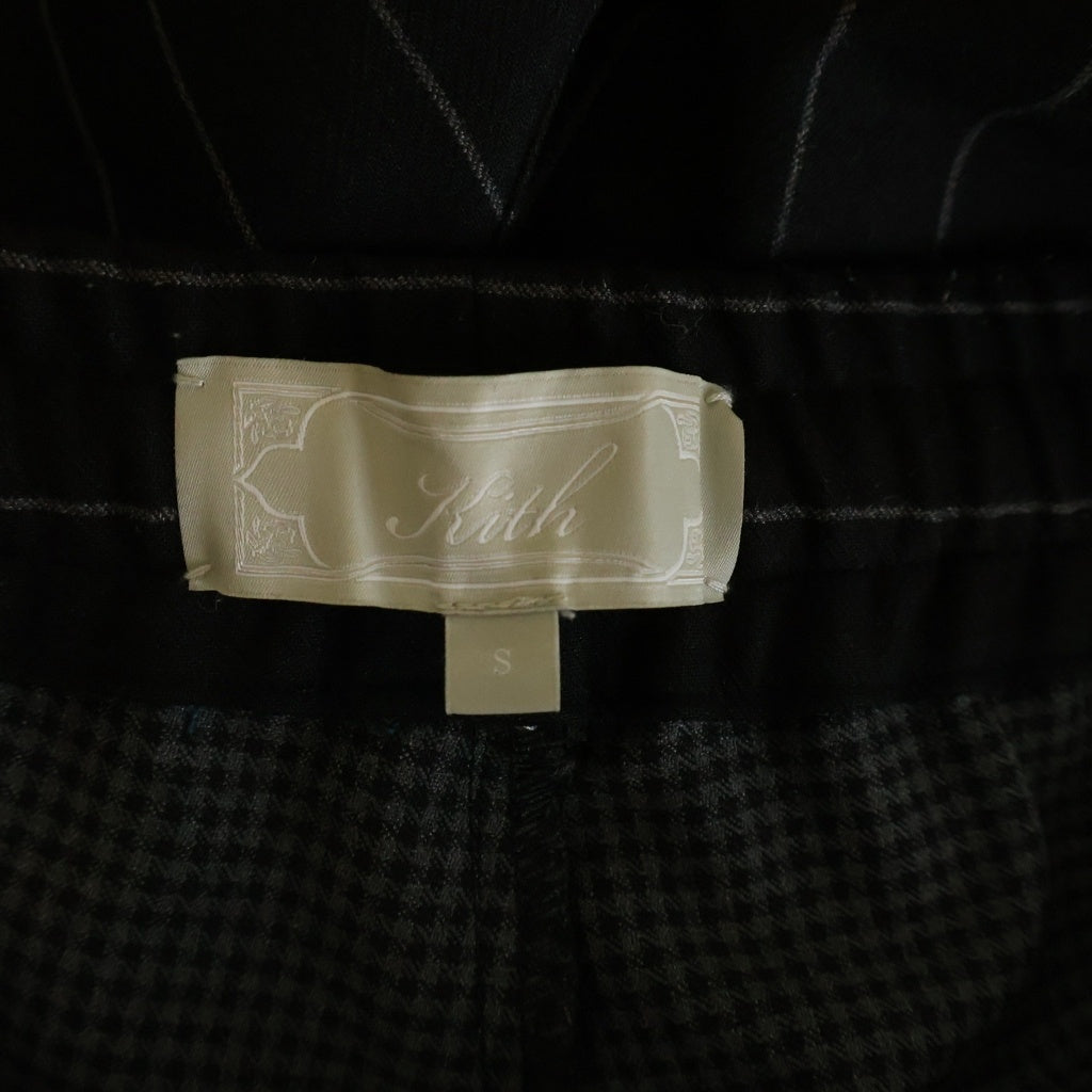KITH(キス) Double Weave Elmhurst Pant ストライプパンツ ブラック KHM060551