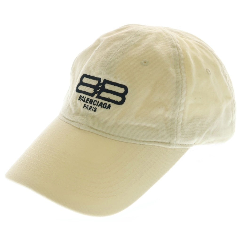 BALENCIAGA(バレンシアガ) Paris BB Cap ロゴ刺繍 ベースボールキャップ 帽子 アイボリー 704105 410B2