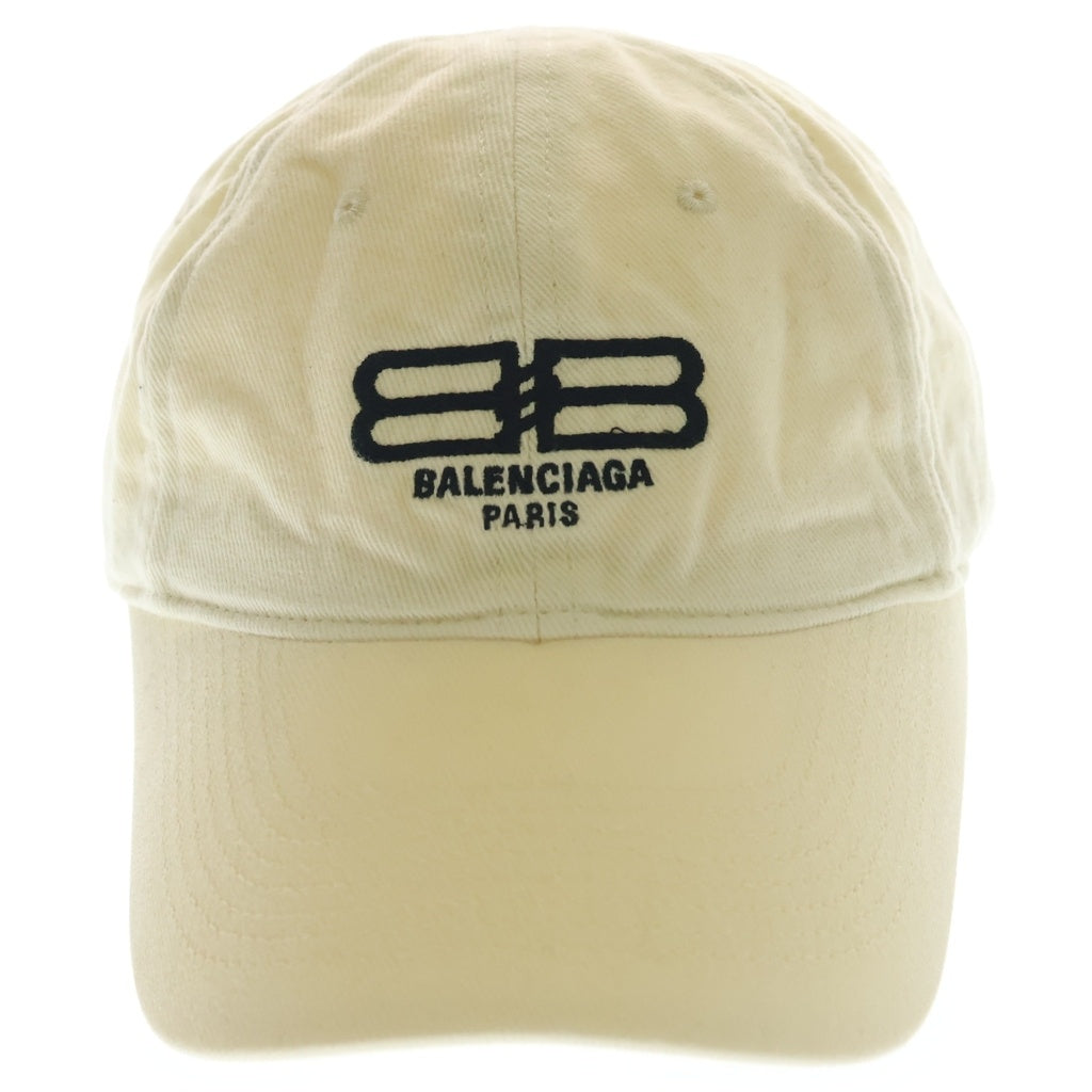 BALENCIAGA(バレンシアガ) Paris BB Cap ロゴ刺繍 ベースボールキャップ 帽子 アイボリー 704105 410B2