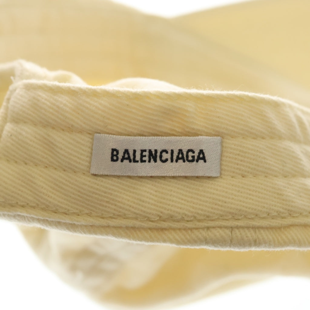 BALENCIAGA(バレンシアガ) Paris BB Cap ロゴ刺繍 ベースボールキャップ 帽子 アイボリー 704105 410B2