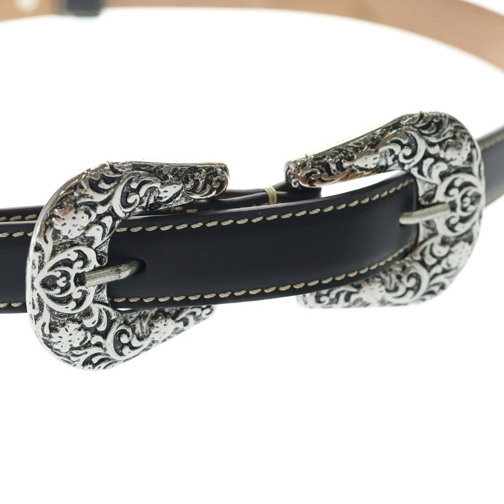 Acne Studios(アクネ ストゥディオズ) Leather Belt バックル レザーベルト ブラック S20GL10A