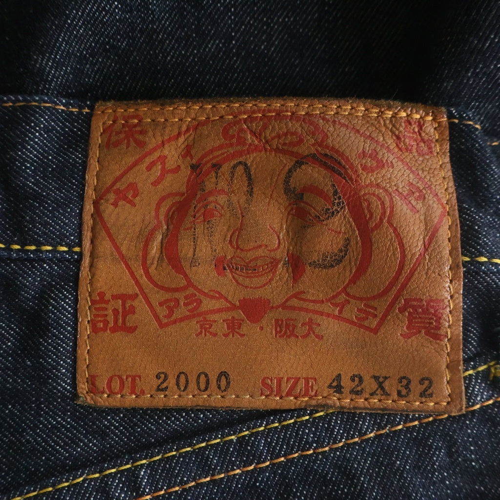 EVISU(エビス) No.2 Lot 2000 KUMAMON くまモン×カモメ刺繍デニムパンツ インディゴ