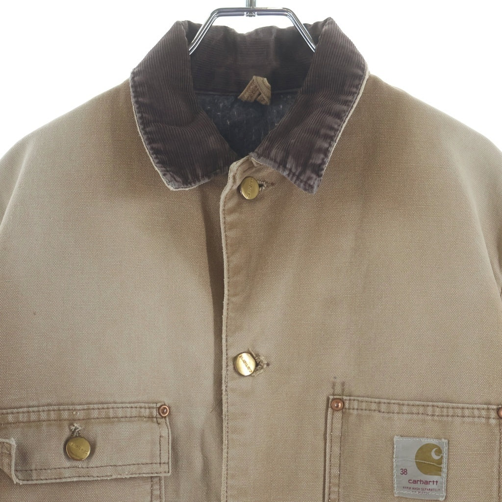 CARHARTT(カーハート) 70s MICHIGAN CHORE COAT ミシガンチョアコート コーデュロイ切り替え カバーオール ブラウン