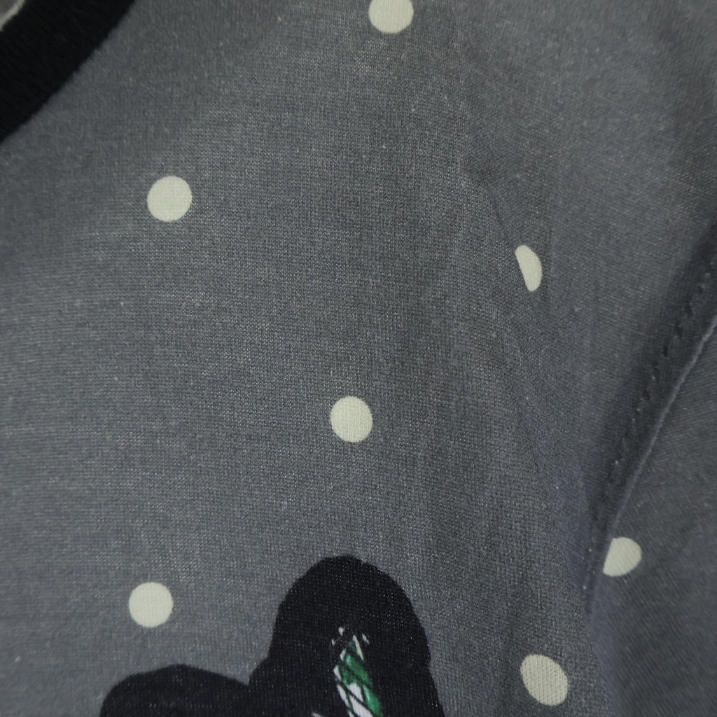 DOLCE & GABBANA(ドルチェアンドガッバーナ) Cotton Jersey Flower And Pois Print T-shirt 半袖Tシャツ グレー G8GJ0T FP7MA レディース