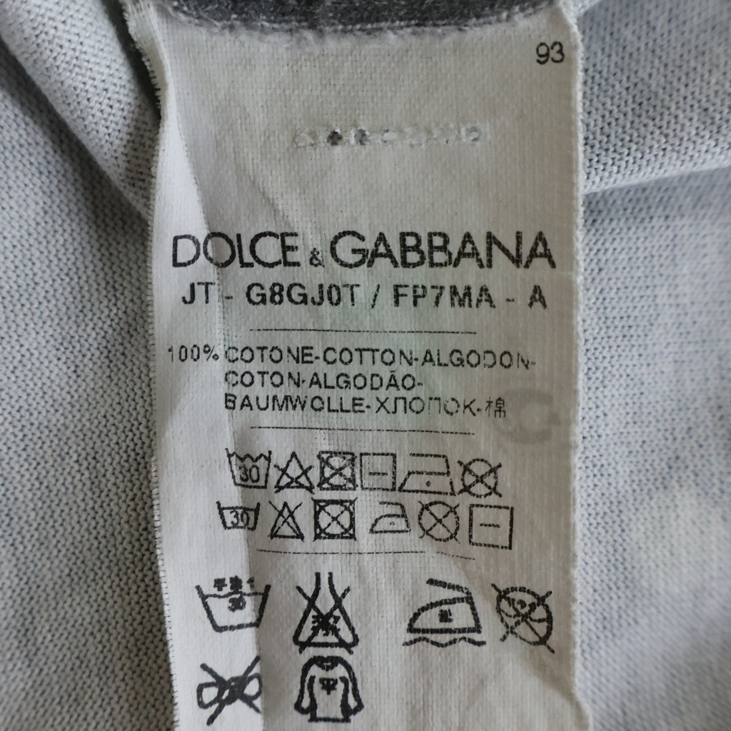 DOLCE & GABBANA(ドルチェアンドガッバーナ) Cotton Jersey Flower And Pois Print T-shirt 半袖Tシャツ グレー G8GJ0T FP7MA レディース