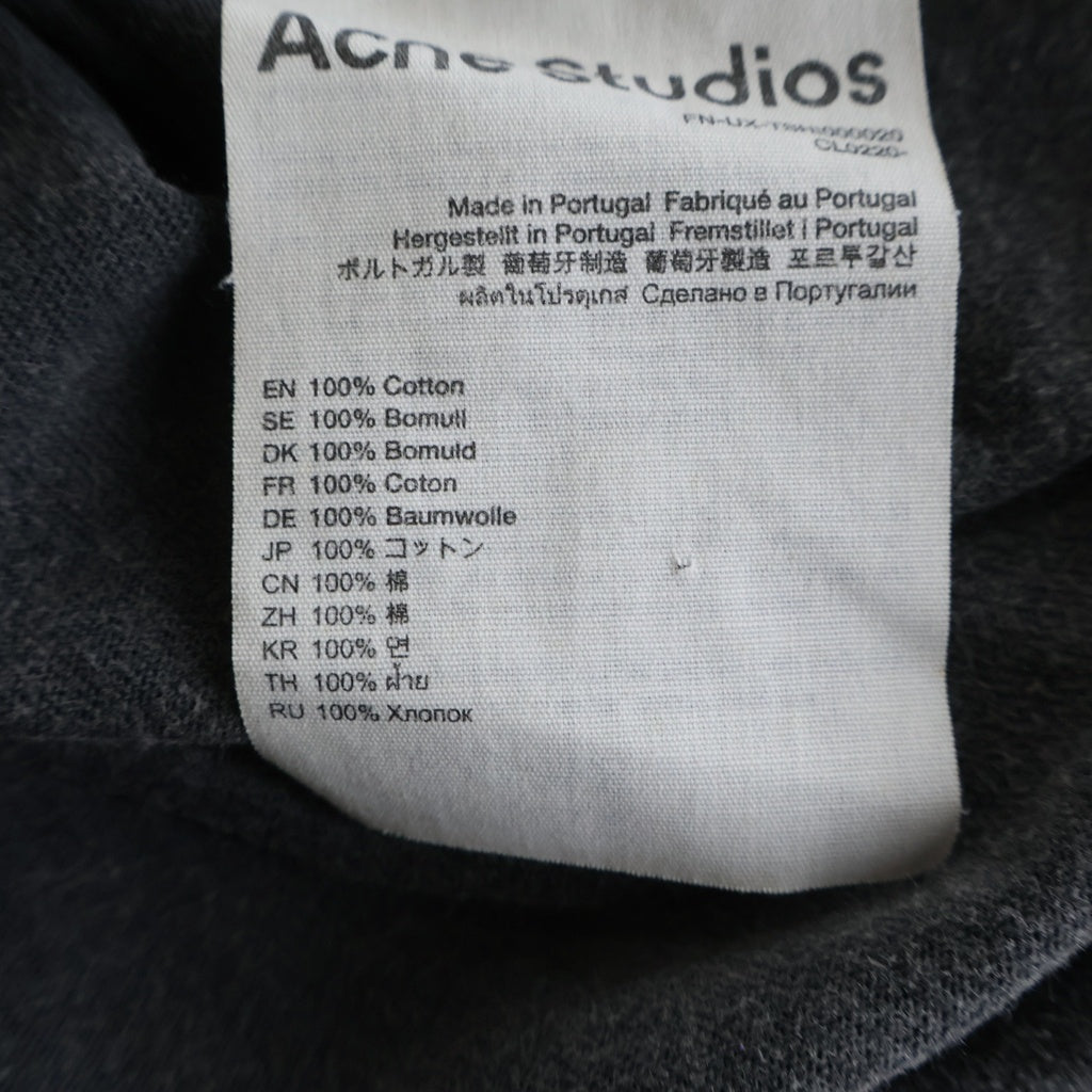 Acne Studios(アクネ ストゥディオズ) Relax Rubber L/S T-Shirt リラックスラバーロゴ 長袖Tシャツ ロンT グレー FN-UX-TSHI000020 CL0220-