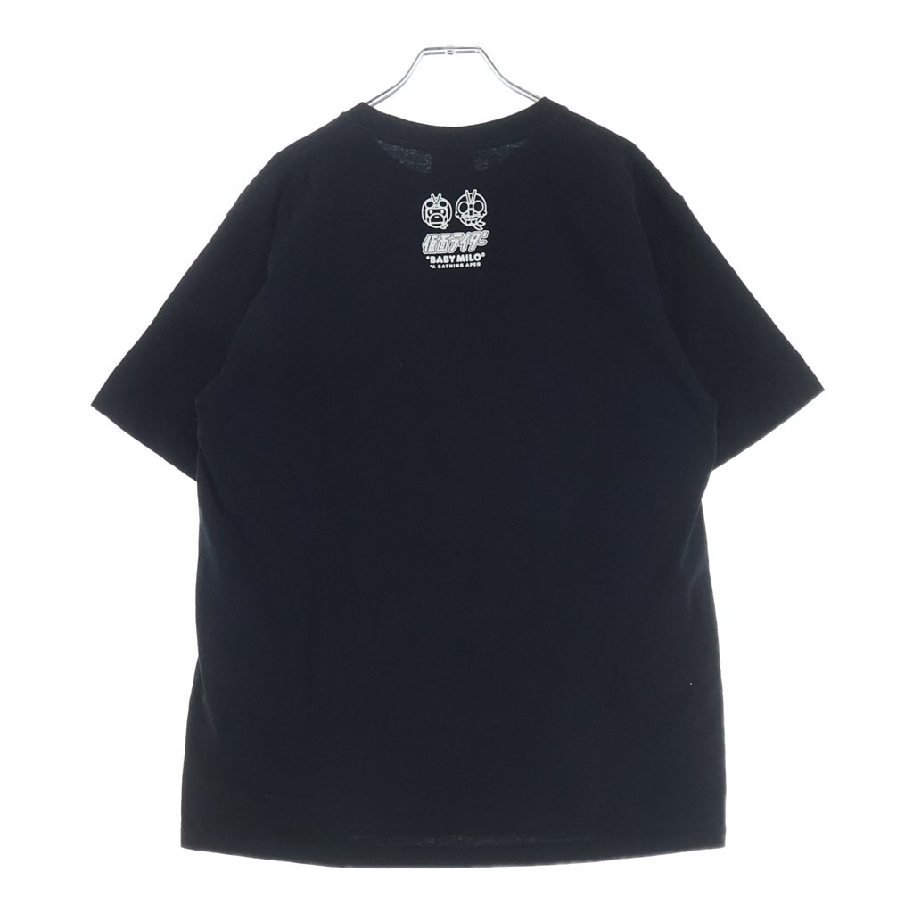 A BATHING APE(アベイシングエイプ) ×仮面ライダー Baby Milo T-Shirt ベビーマイロ 半袖Tシャツ ブラック