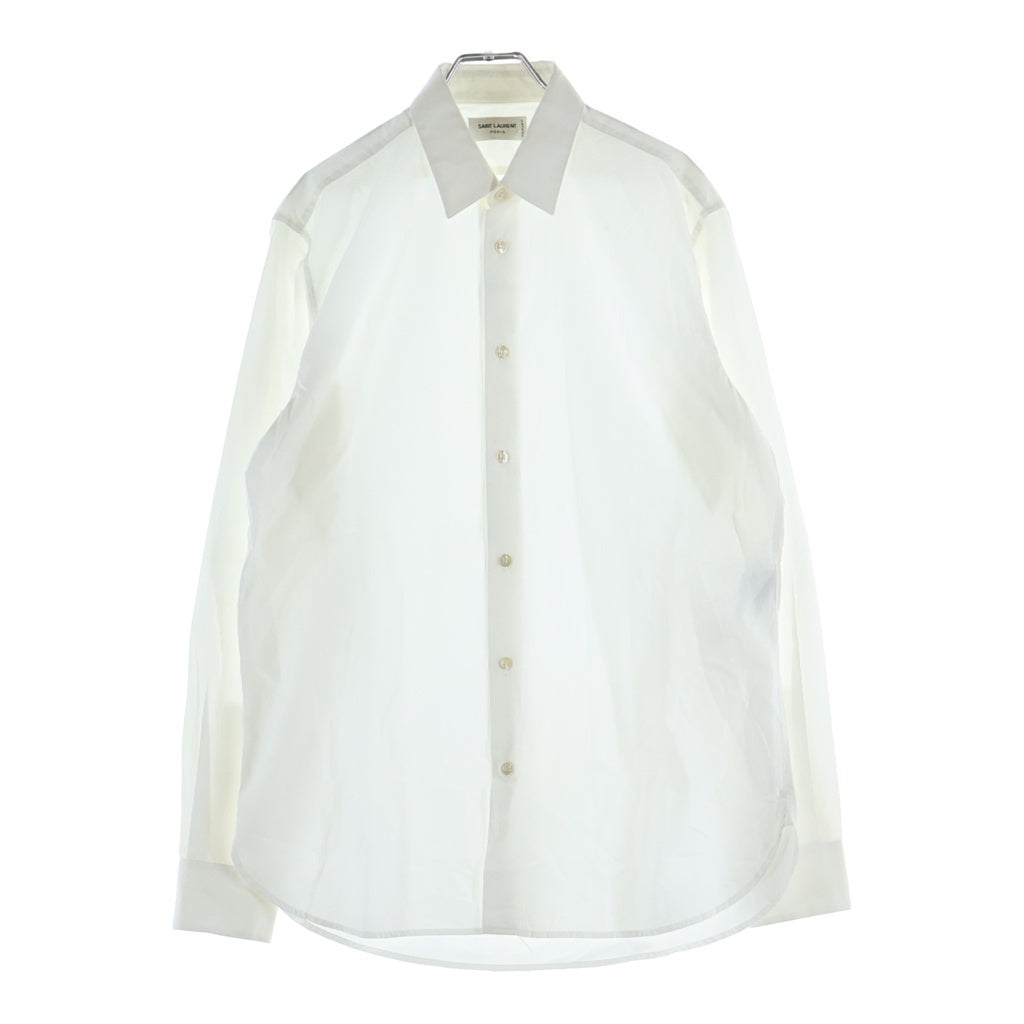 SAINT LAURENT PARIS(サンローランパリ) Uniform L/S Shirt ユニフォーム 長袖シャツ ホワイト 638427 Y217W