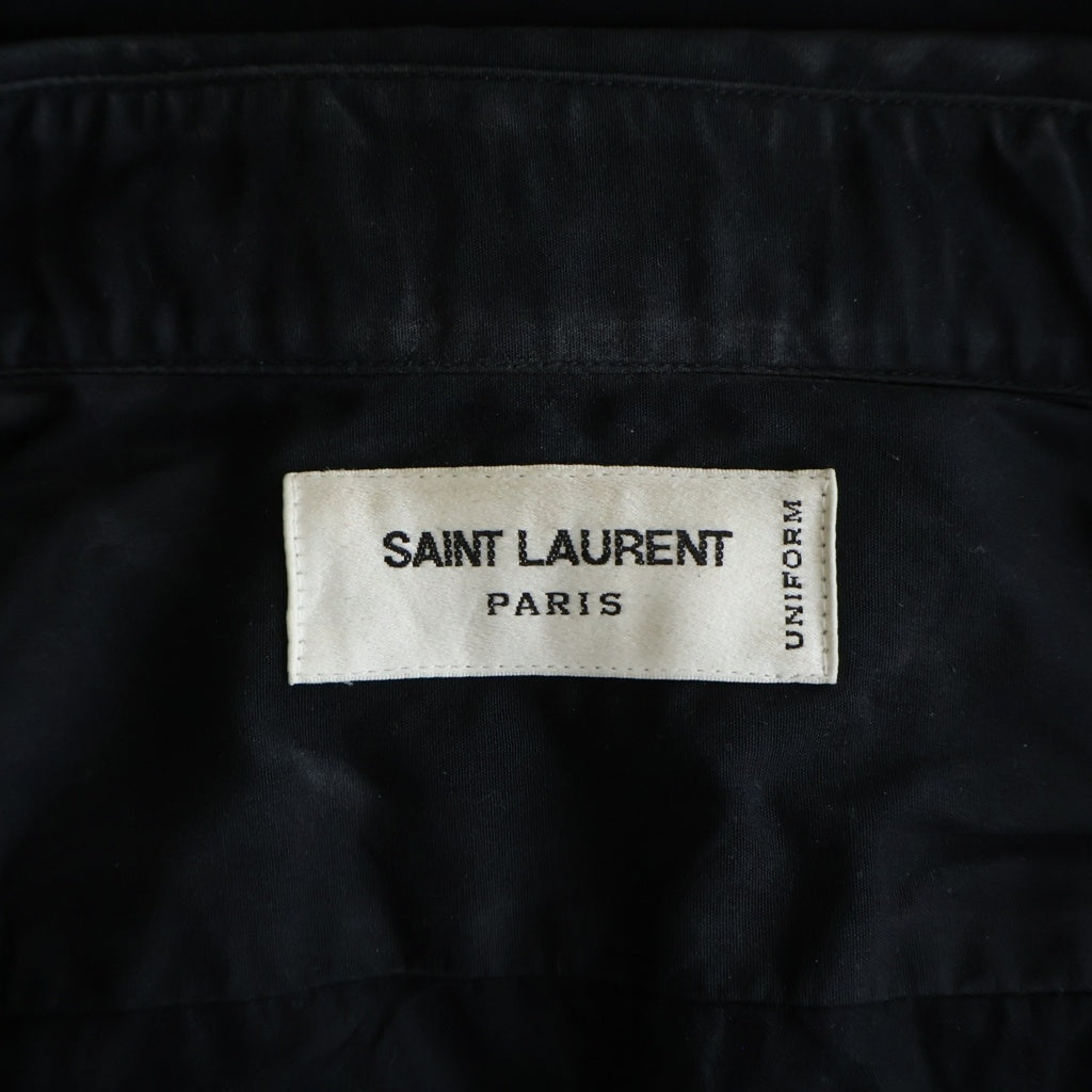 SAINT LAURENT PARIS(サンローランパリ) Uniform L/S Shirt ユニフォーム 長袖シャツ ブラック 638427 Y217W
