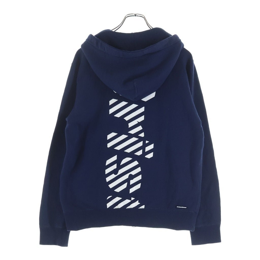 F.C.R.B./F.C.Real Bristol/FCRB(エフシーアールビー/エフシーレアルブリストル) 17AW Big Logo Zip Up Hoodie バックロゴ ジップアップスウェットパーカー フーディー ネイビー FCRB-178061