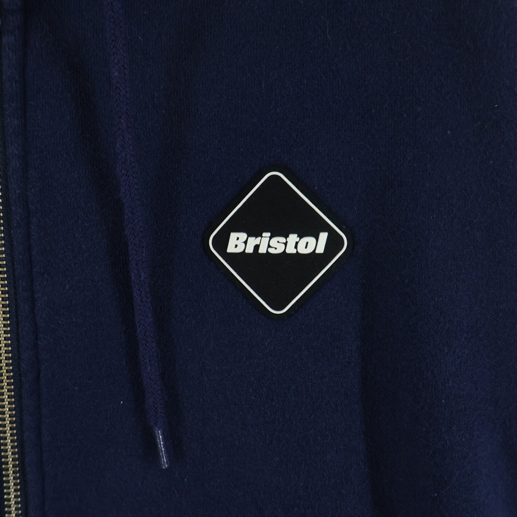 F.C.R.B./F.C.Real Bristol/FCRB(エフシーアールビー/エフシーレアルブリストル) 17AW Big Logo Zip Up Hoodie バックロゴ ジップアップスウェットパーカー フーディー ネイビー FCRB-178061