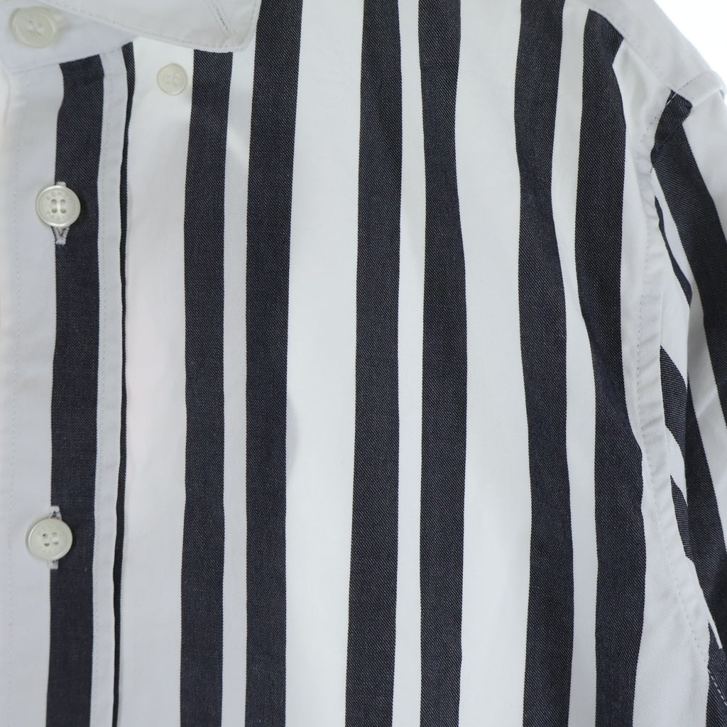 KENZO(ケンゾー) Striped Graphic Print Cotton Shirt ストライプ長袖シャツ ホワイト FA55CH4141LB