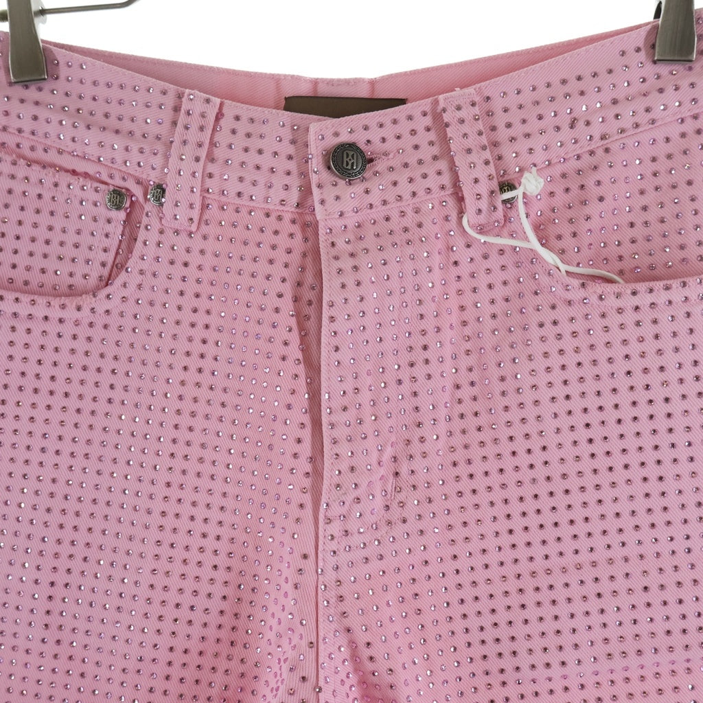 BIRTH OF ROYAL CHILD(バースオブロイヤルチャイルド) 20K Stellar Diamond Jeans Pink ダメージ加工 ラインストーン装飾 デニムパンツ ピンク