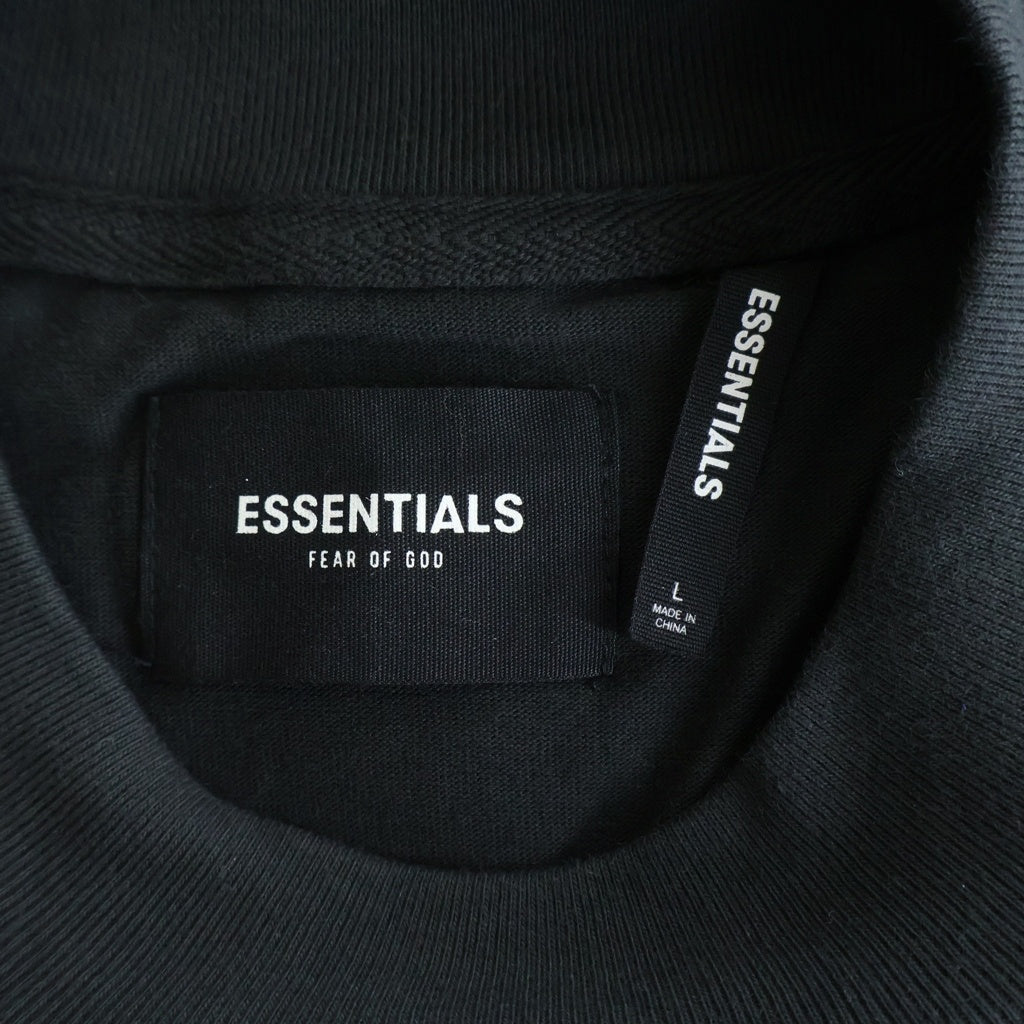 FEAR OF GOD ESSENTIALS(フィアオブゴッド エッセンシャルズ) L/S T-SHIRT バックリフレクターロゴ 長袖Tシャツ ロンT ブラック