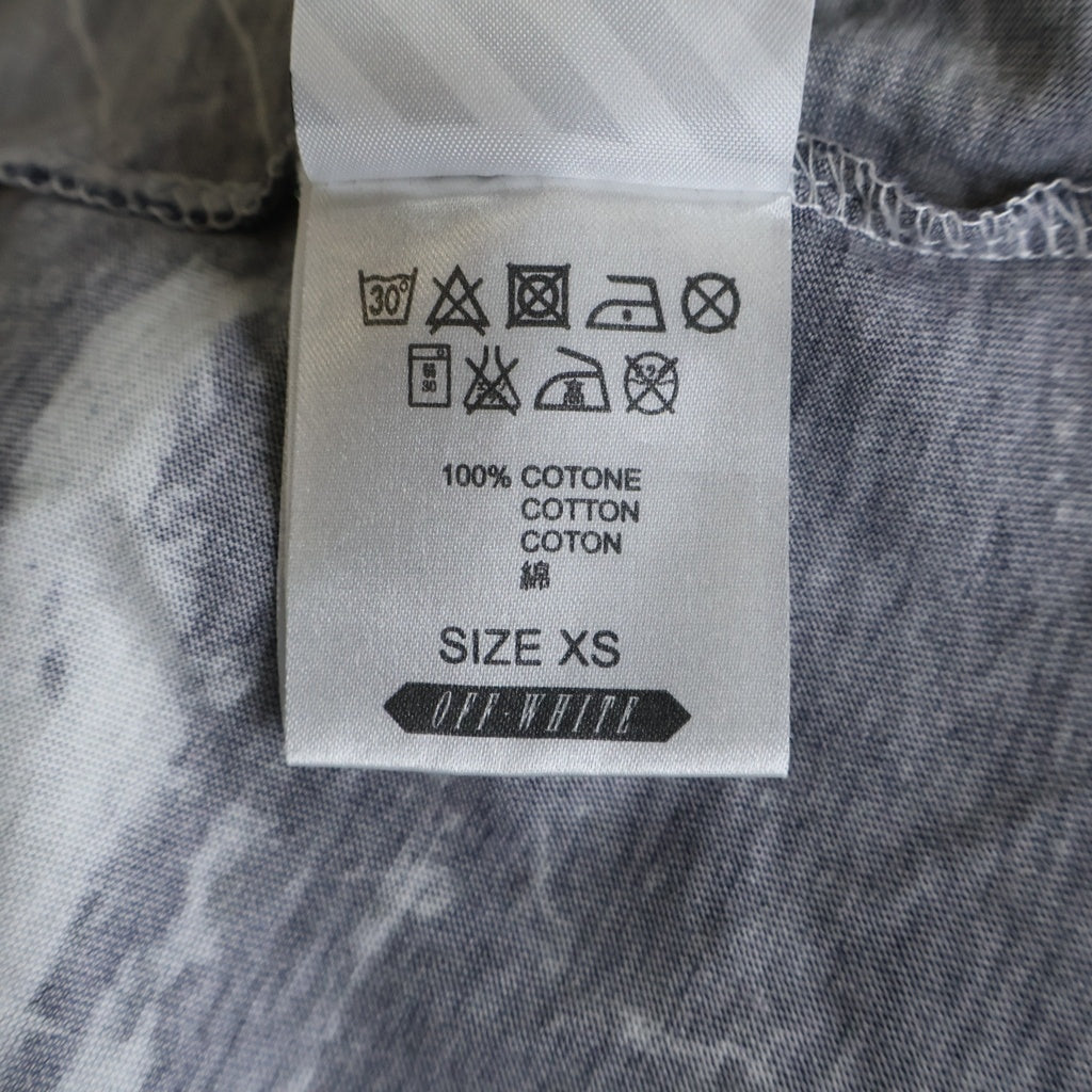 OFF-WHITE(オフホワイト) 16SS Caravaggio Marble T-Shirt カラヴァッジョ 総柄半袖Tシャツ ブラック