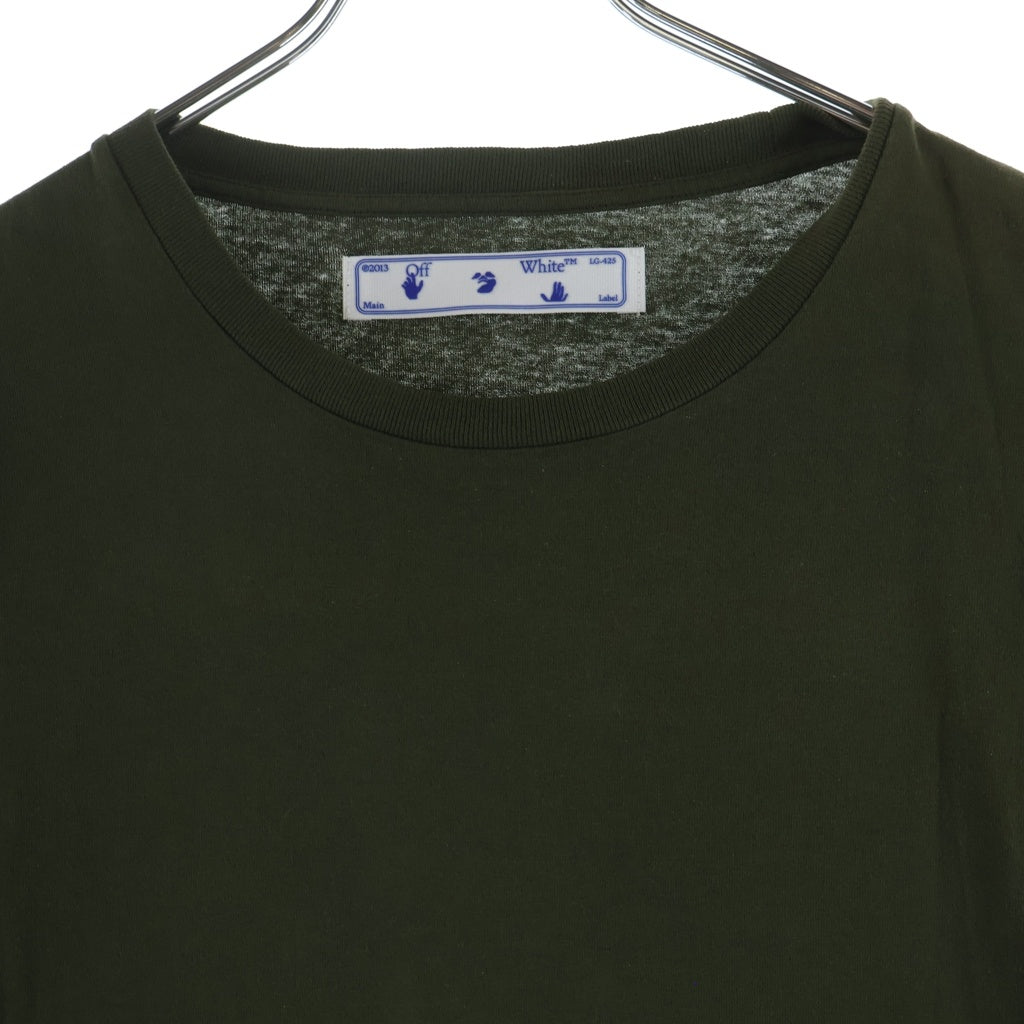 OFF-WHITE(オフホワイト) 21SS Vintage Paint T-Shirt 半袖Tシャツ カーキ OMAA027S21JER002